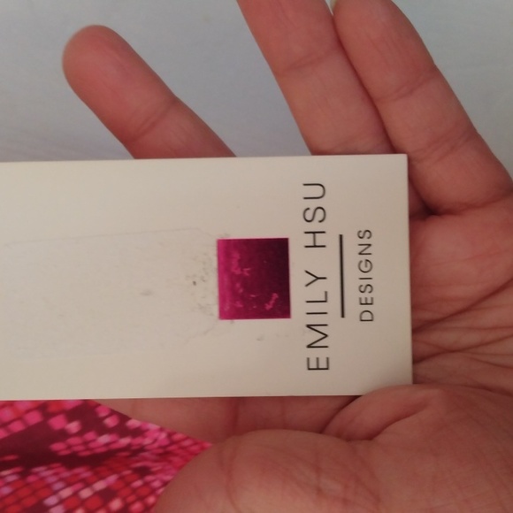 Emily HSU designs pink pattern leggings sz Large New - Picture 8 of 17